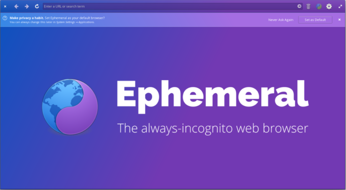 Vaihtoehtoiset internet-selaimet – Ephemeral